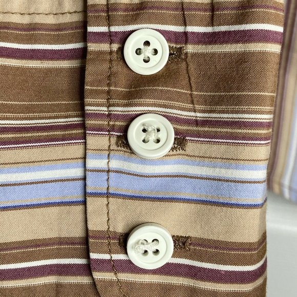 Y2K Guess Western Shirt Retro Stripe Large Cowboy Core Preppy Americana - Picture 7 of 11